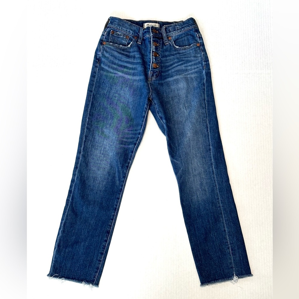 Madewell Perfect Vintage Raw Hem Cropped Button Fly Jean